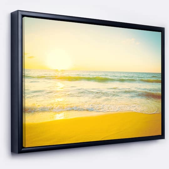 Designart - Calm and Colorful Sunset at Beach